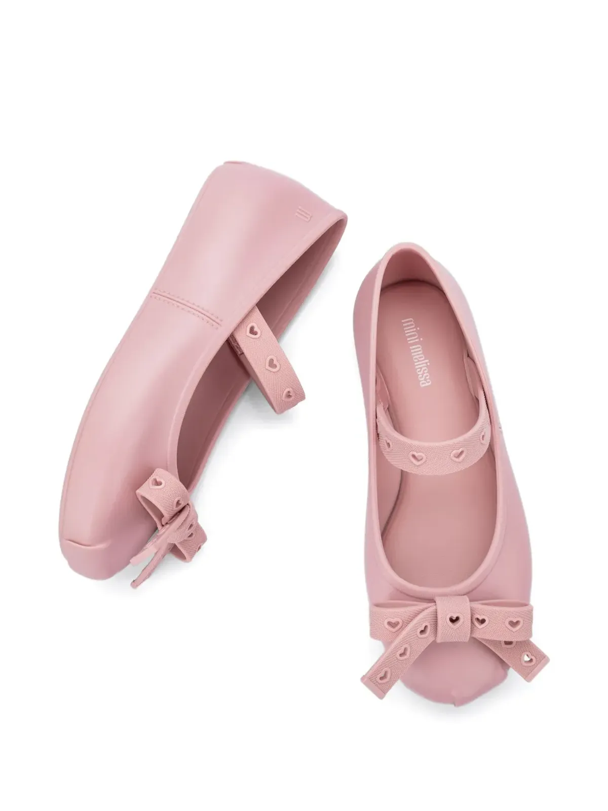 Mini Melissa heart-appliqué bow ballerina - 画像3