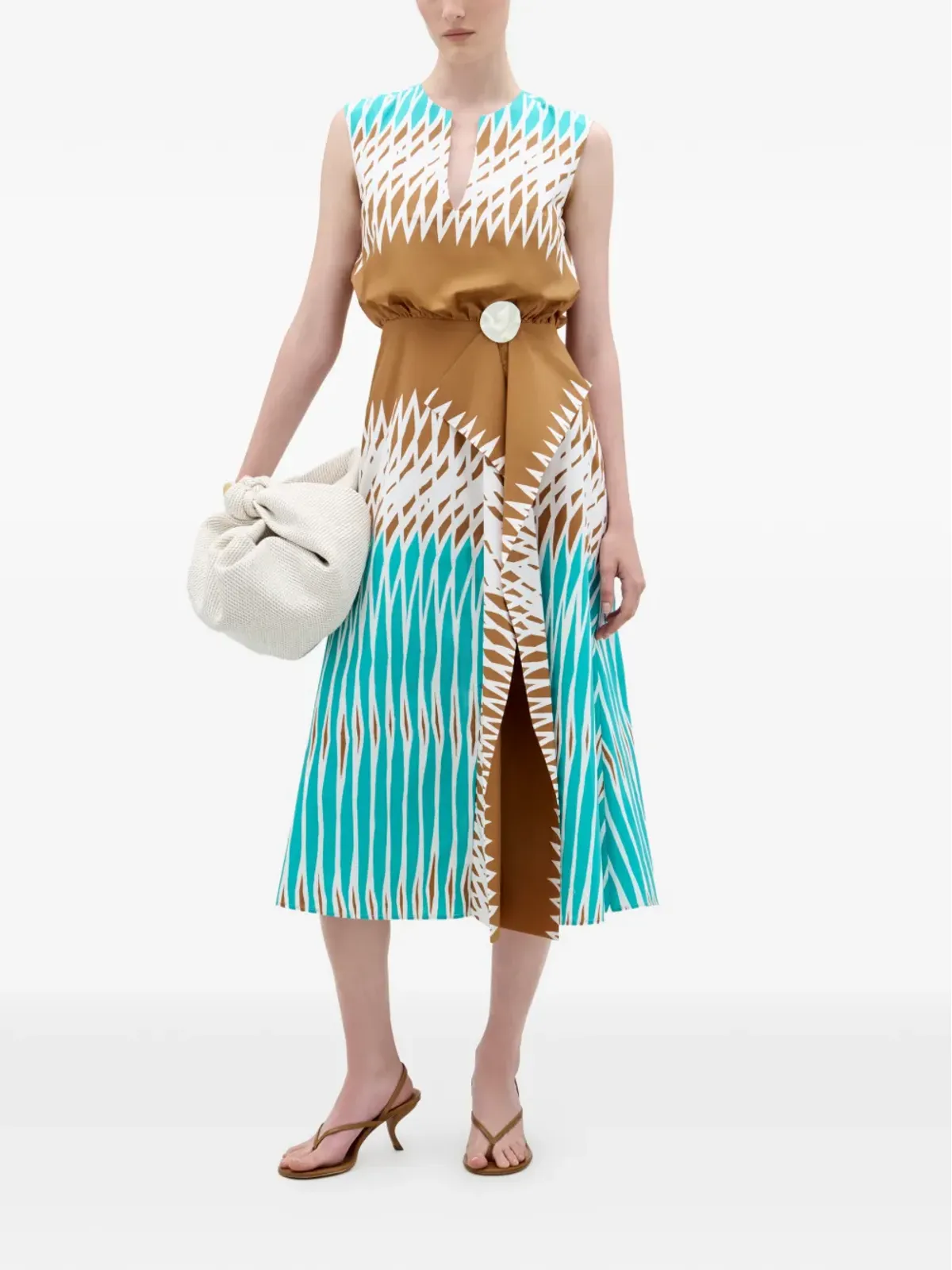 Silvia Tcherassi Kendall printed dress - Brown - 画像2
