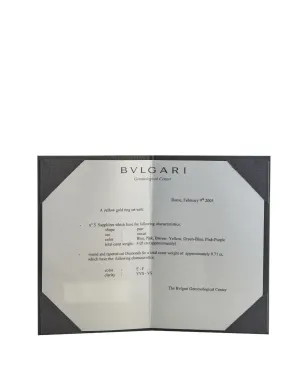 Bvlgari Pre-Owned 18Kイエローゴールド ダイヤモンド サファイア 花モチーフ リング - サムネイル5