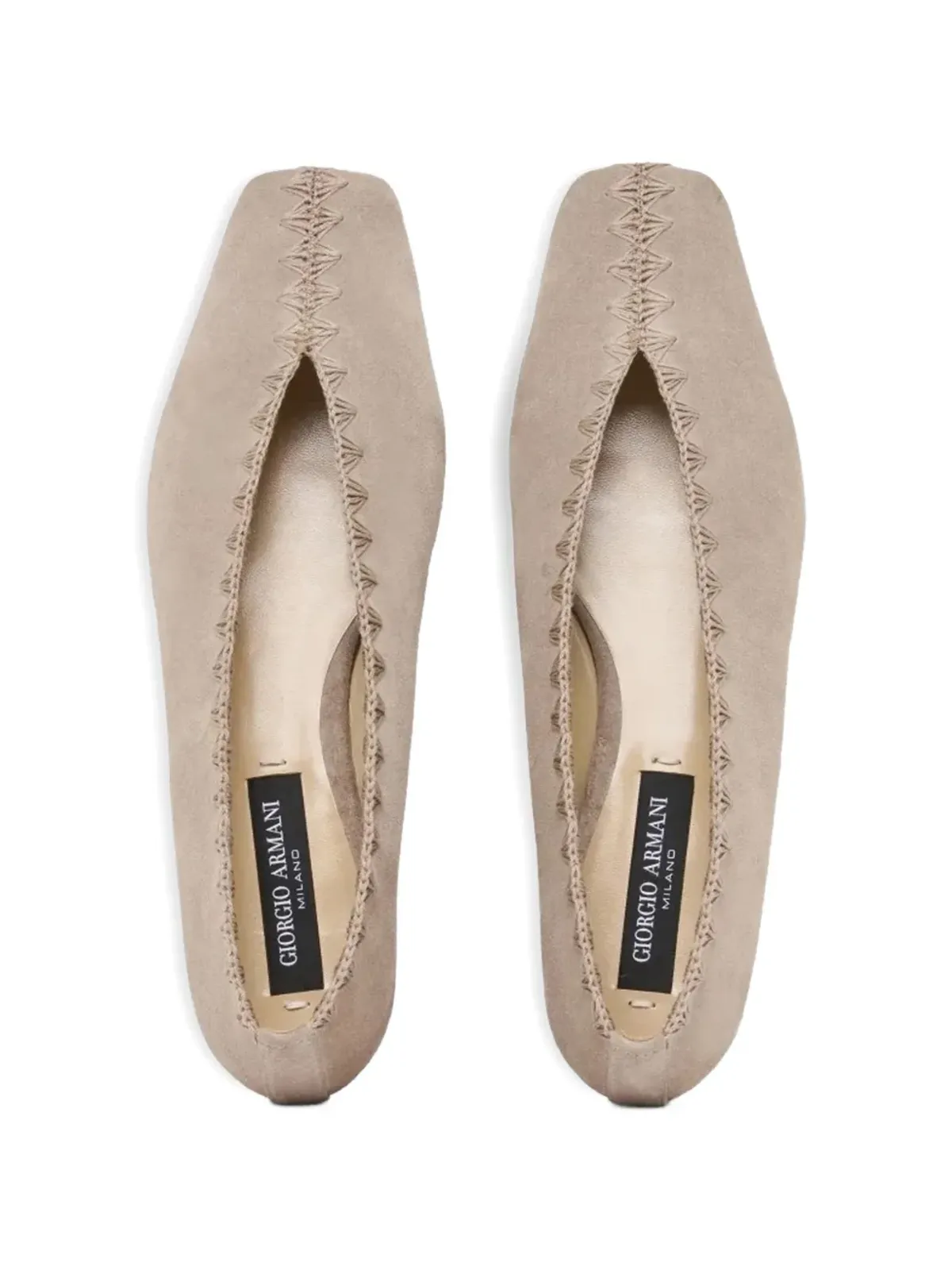 Giorgio Armani 刺繍入りバレエフラット - 画像4