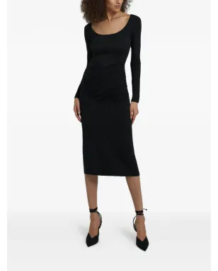 Violante Nessi Moore long-sleeve ruched-effect midi dress - Black - サムネイル2