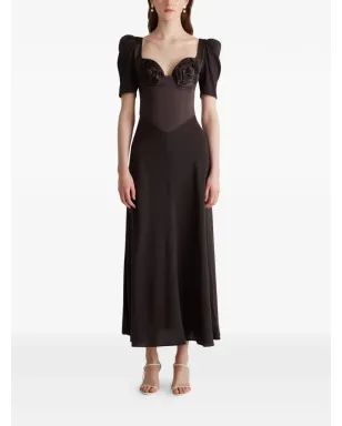 Violante Nessi Baccarat sweetheart-neckline maxi dress - Brown - サムネイル2