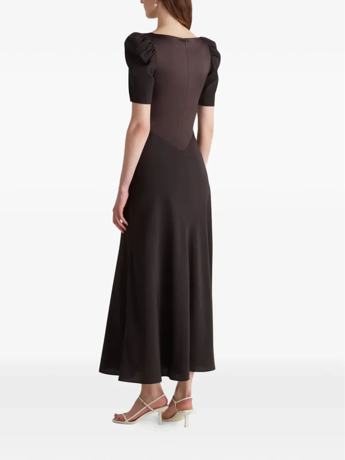 Violante Nessi Baccarat sweetheart-neckline maxi dress - Brown - 画像4