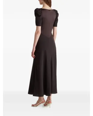 Violante Nessi Baccarat sweetheart-neckline maxi dress - Brown - サムネイル4