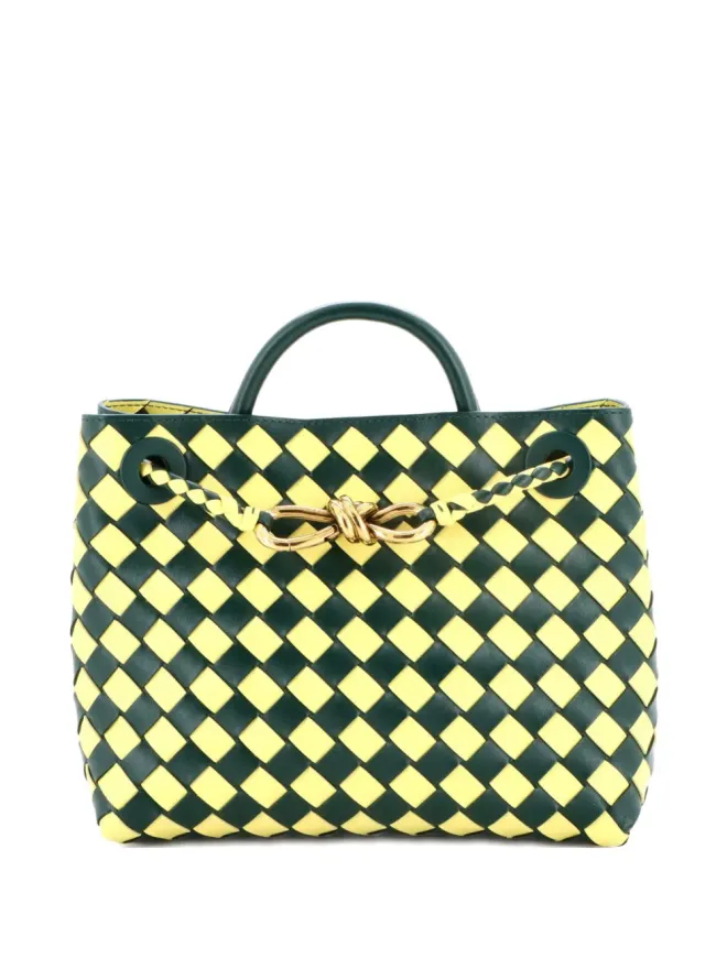 Bottega Veneta Pre-Owned Bottega Veneta ビンテージ Bicolor Andiamo トップハンドルバッグ イントレチャート ナパ サッチェルの商品画像