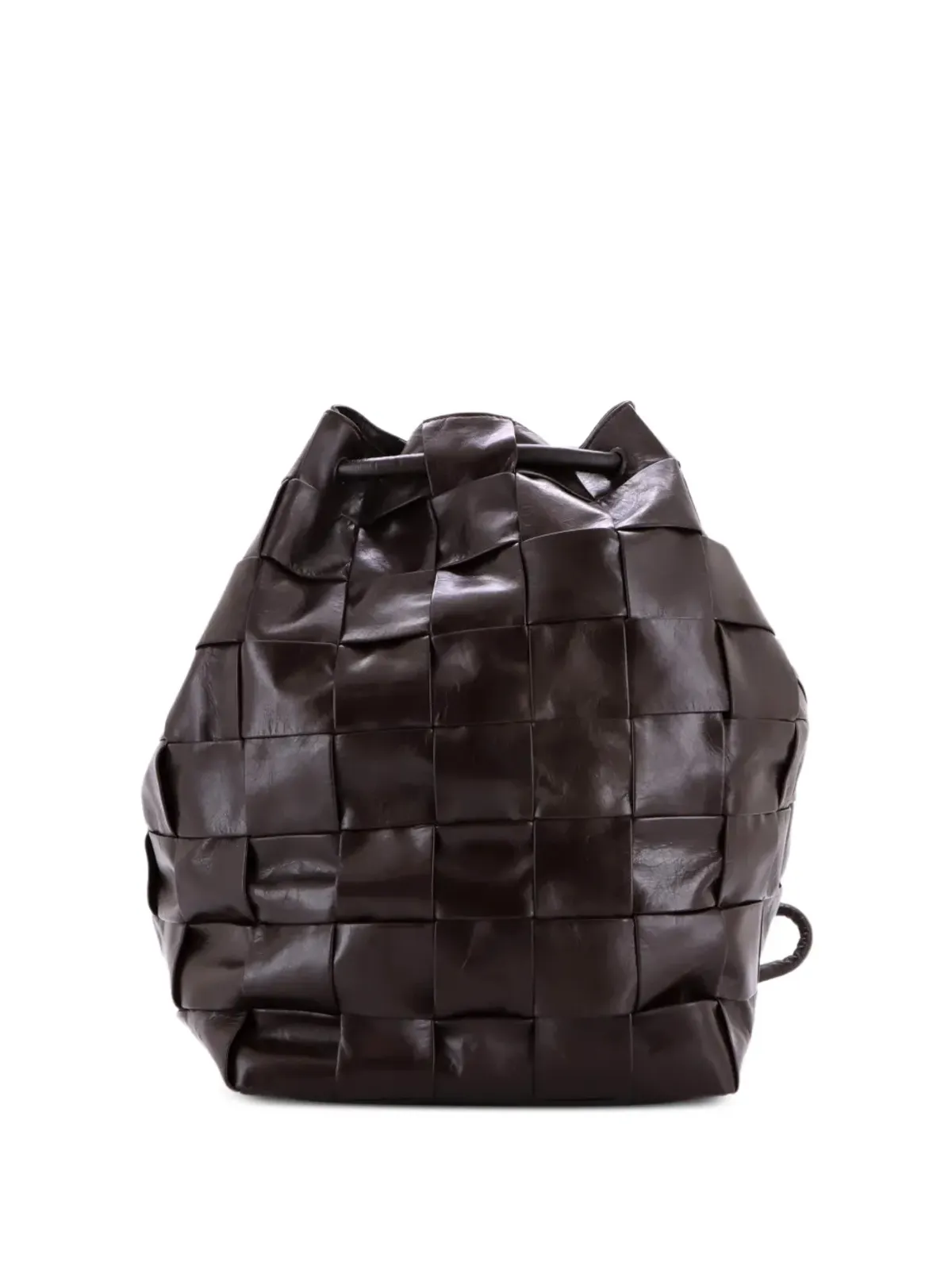 Bottega Veneta Pre-Owned カセット・セーラー Maxi イントレッチァート レザー バックパック - ブラウン - 画像2