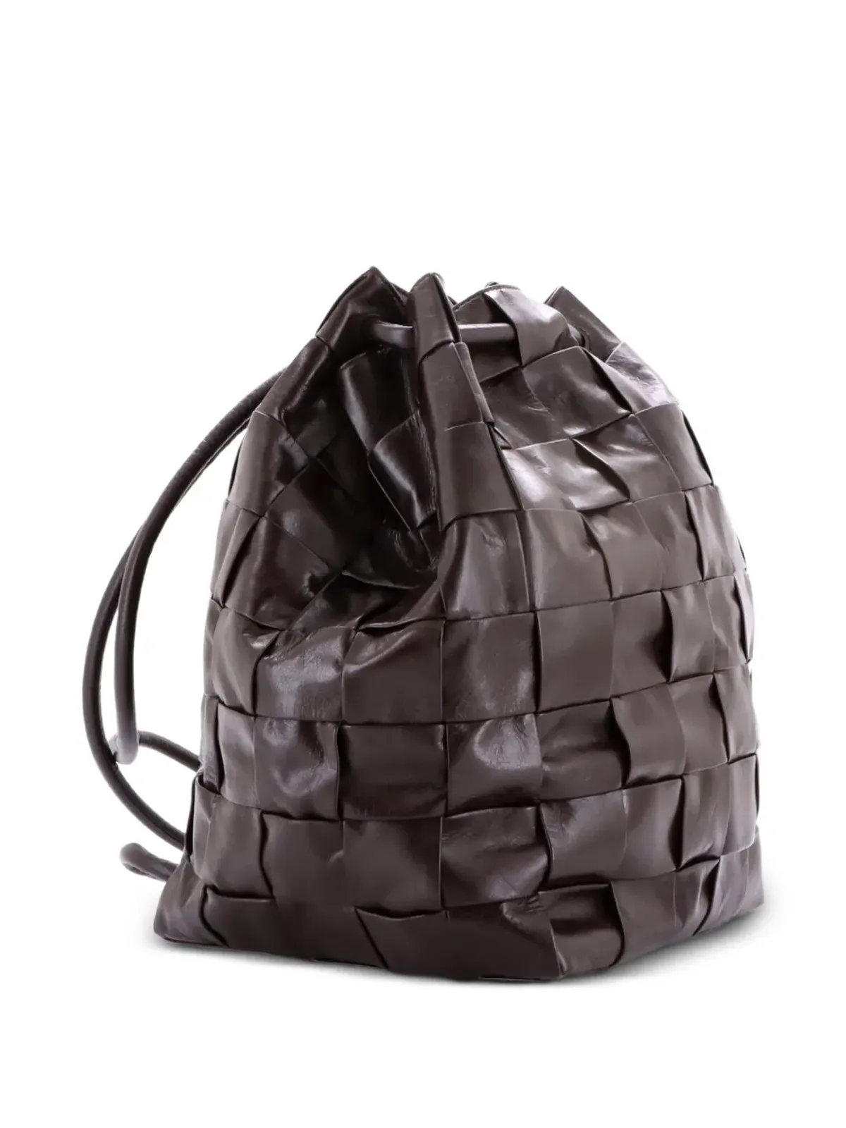 Bottega Veneta Pre-Owned カセット・セーラー Maxi イントレッチァート レザー バックパック - ブラウン - 画像3