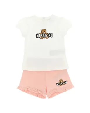 Moschino Kids ベアプリント・フリル付きショーツセット - サムネイル1