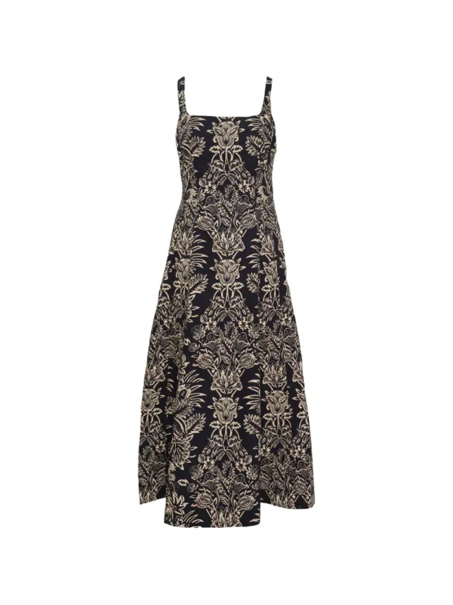 Ulla Johnson Ulla Johnson ナタリ Aライン ミディドレス ブラックの商品画像