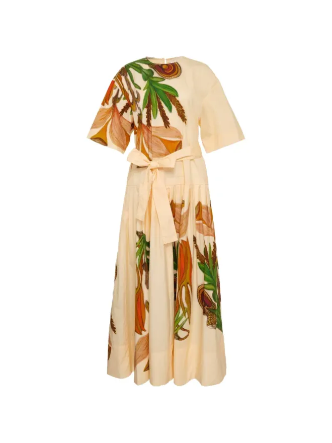 Ulla Johnson Ulla Johnson アニリン染め ドロップウェスト コットン ミディドレスの商品画像