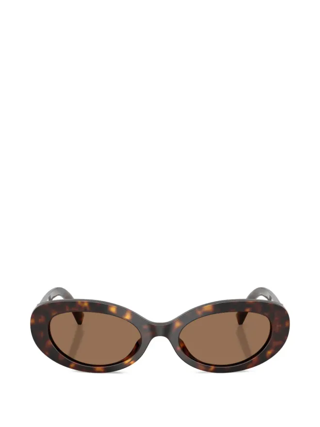 Dolce & Gabbana Dolce & Gabbana oval-frame tortoiseshell sunglasses - Brownの商品画像