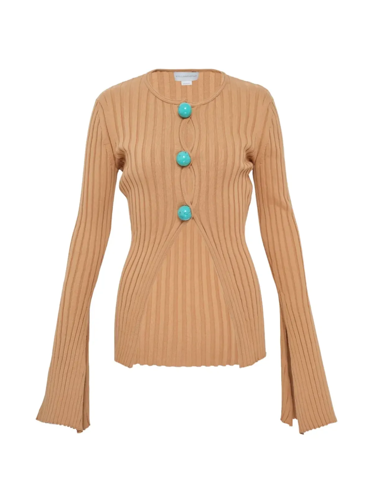 Stella McCartney リブ編みボタン付きカーディガン - 画像1