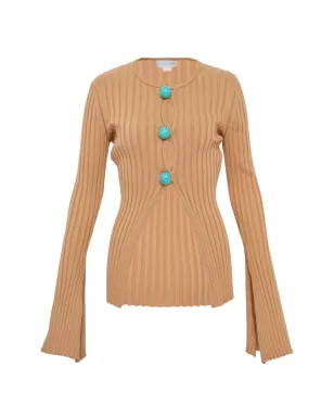 Stella McCartney リブ編みボタン付きカーディガン - サムネイル1