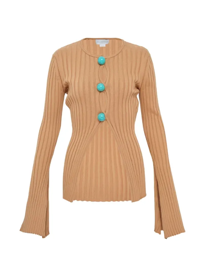 Stella McCartney Stella McCartney リブ編みボタン付きカーディガンの商品画像