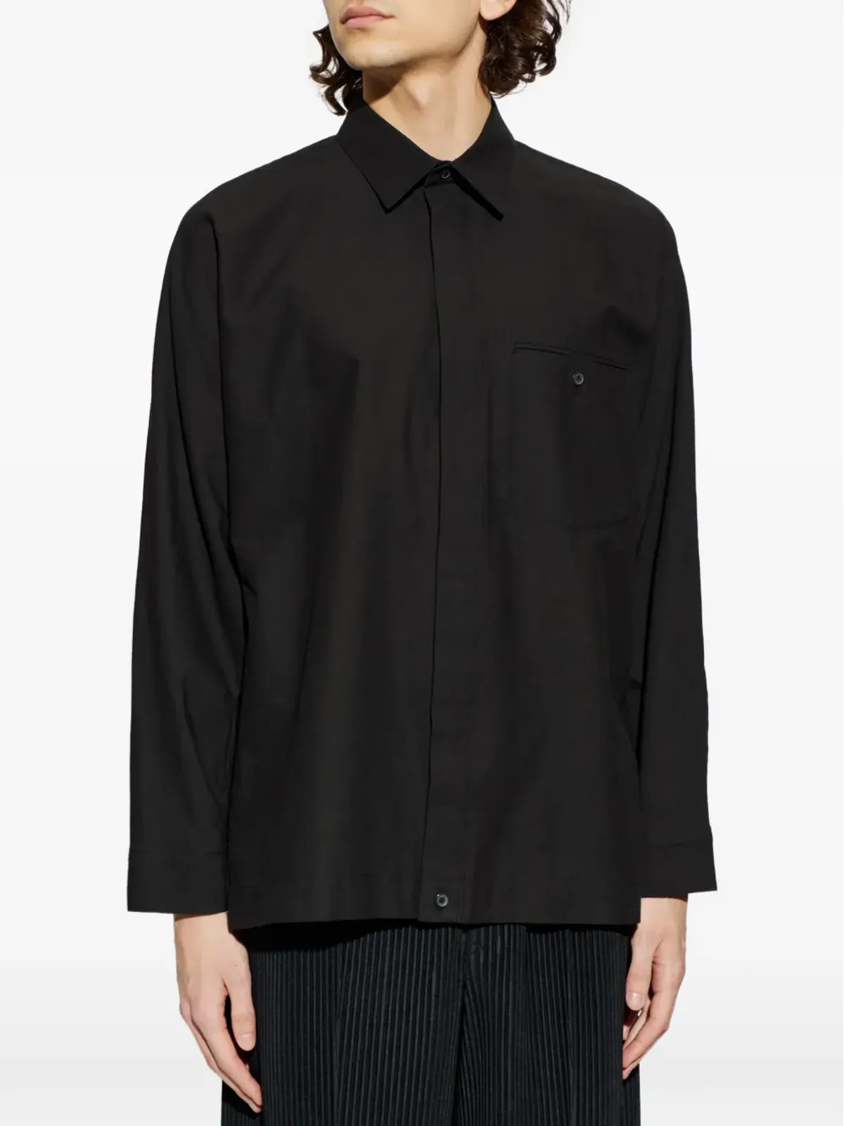 Homme Plissé Issey Miyake ストリームライン ポケットボタンシャツ - 画像3