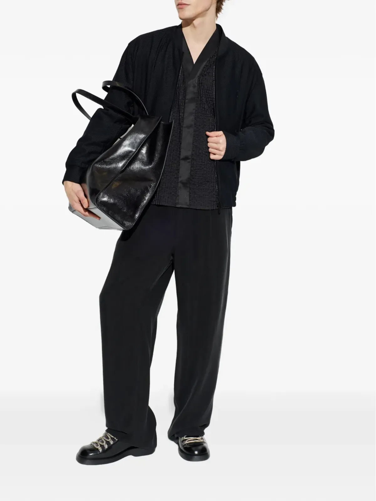 Giorgio Armani ロゴ刺繍ボンバージャケット - 画像2