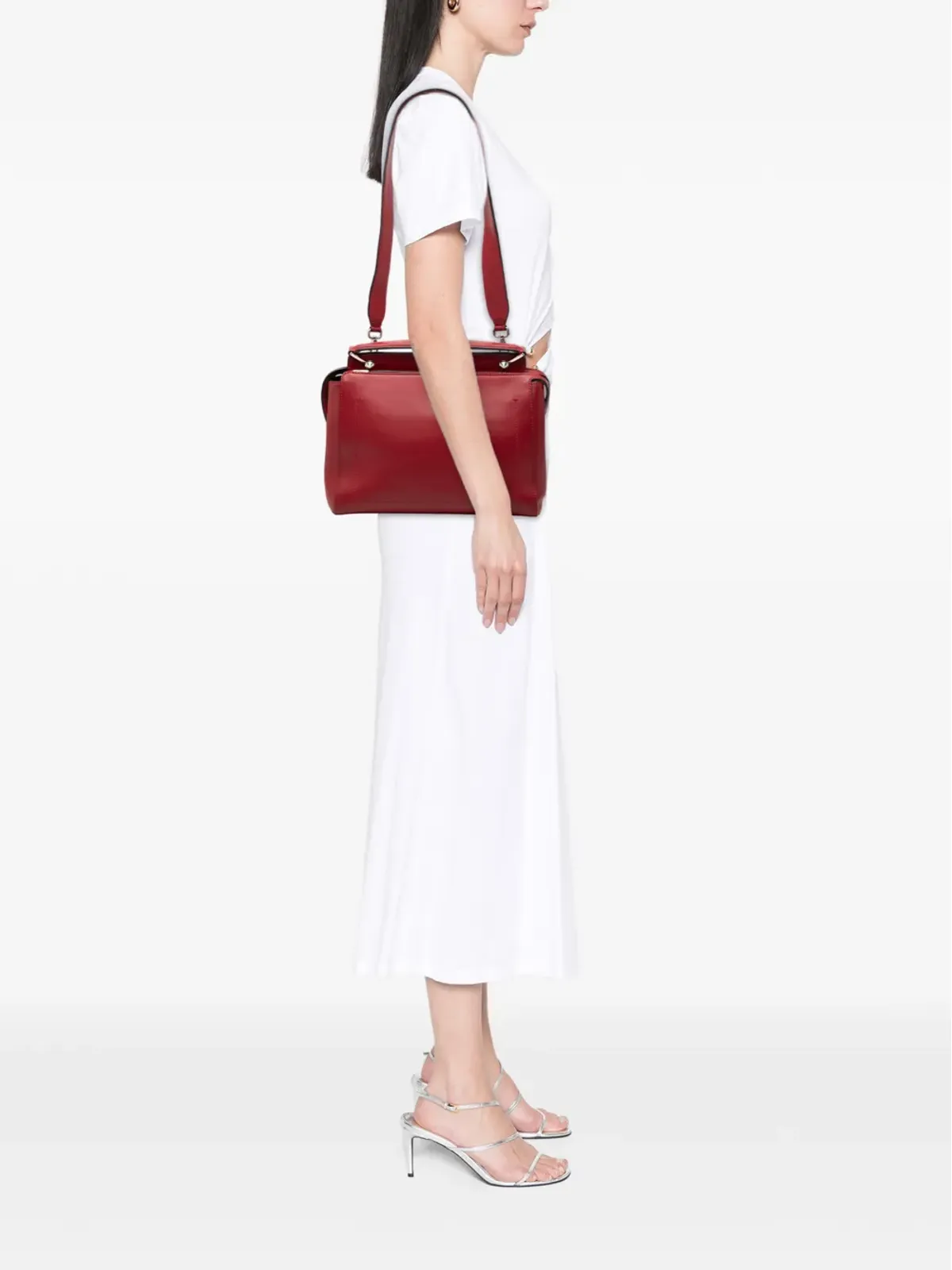 Fendi Pre-Owned レザー DotCom サッチェル - 画像2
