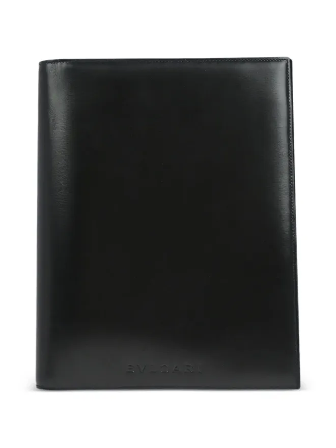 Bvlgari Pre-Owned Bvlgari ビンテージ 1990-2000年代 レザー ノートブックカバー ブラックの商品画像