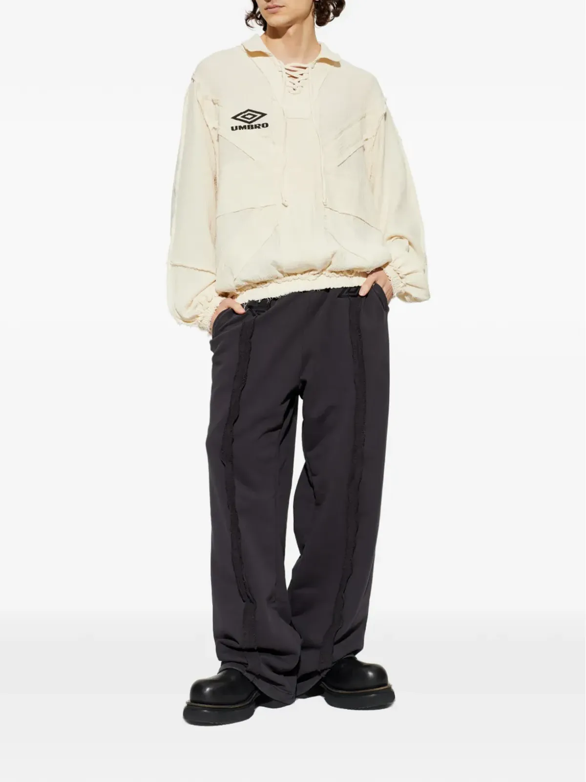 UMBRO レースアップ長袖スウェットシャツ - 画像2