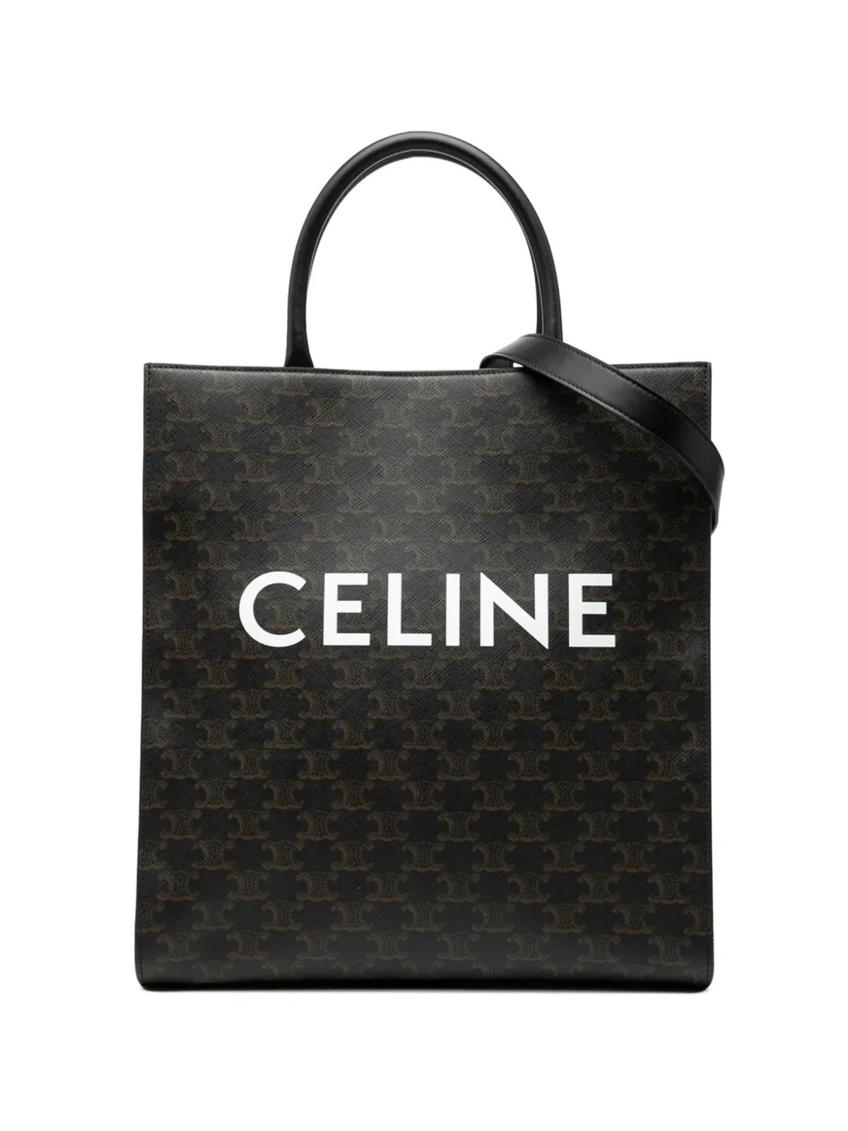 Celine ビンテージ 2023 Triomphe Cabas Tote Satchel - Brown - 画像1