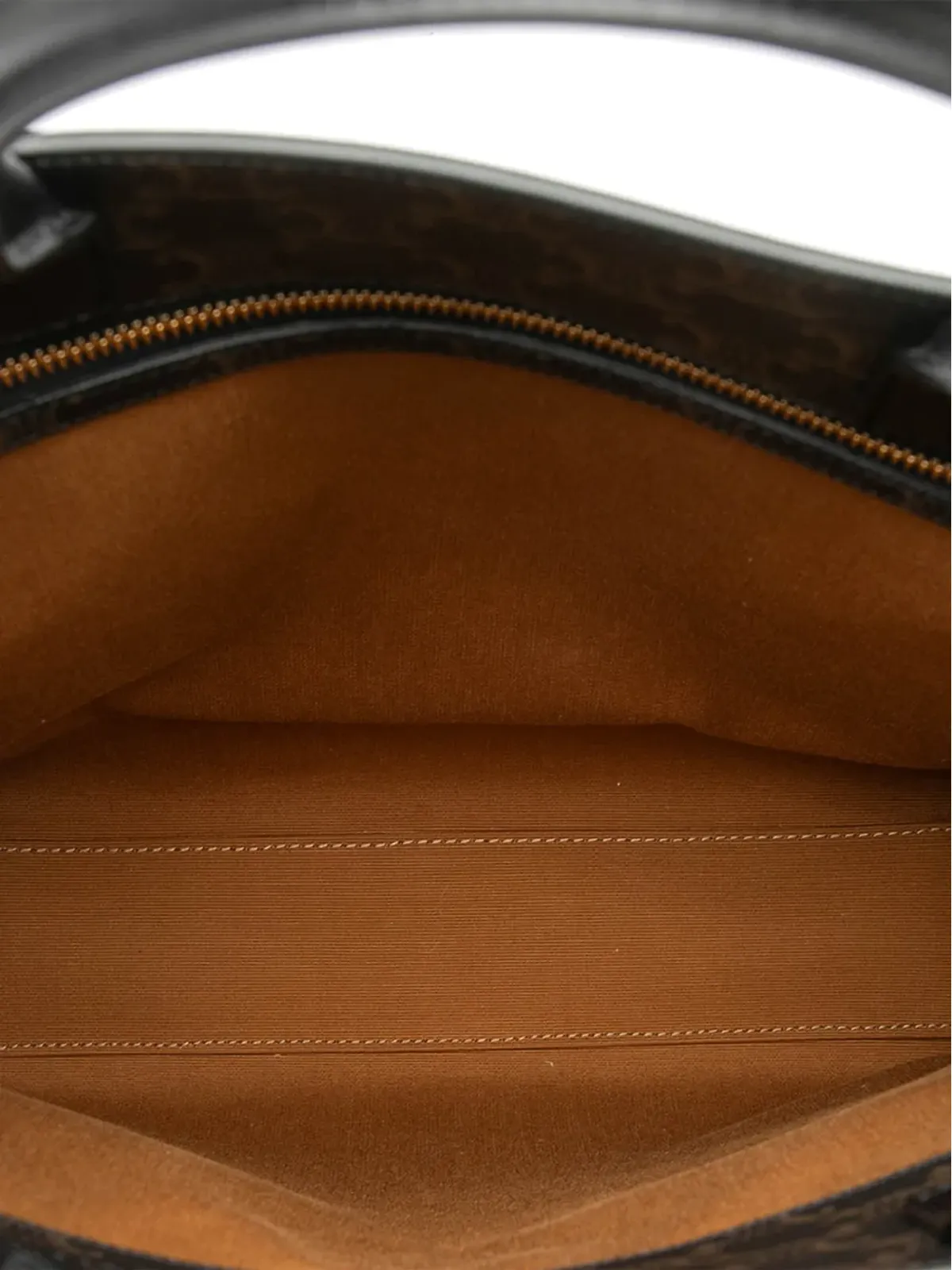 Celine ビンテージ 2023 Triomphe Cabas Tote Satchel - Brown - 画像5