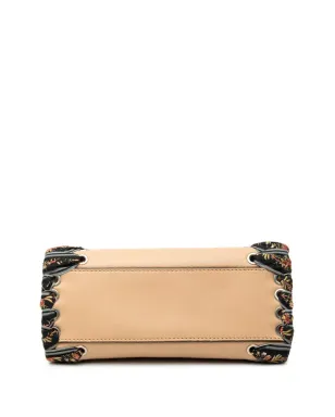 Fendi Pre-Owned ミディアム レザー リボン ホイップステッチ ピーカブー サッチェル - ブラウン - サムネイル4
