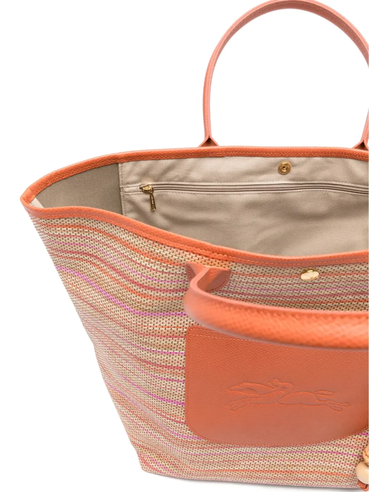 Longchamp Le Pliage Striped Appliqué Tote Bag - ニュートラル - 画像5