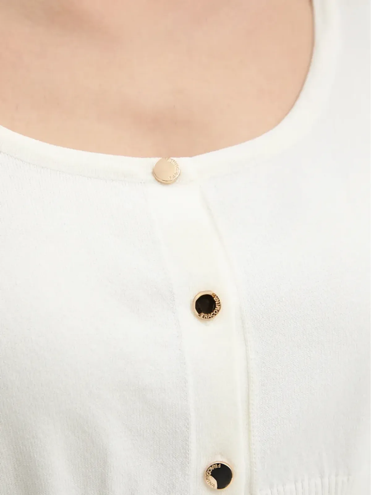 FRACOMINA scoop-neck cardigan - White - 画像5