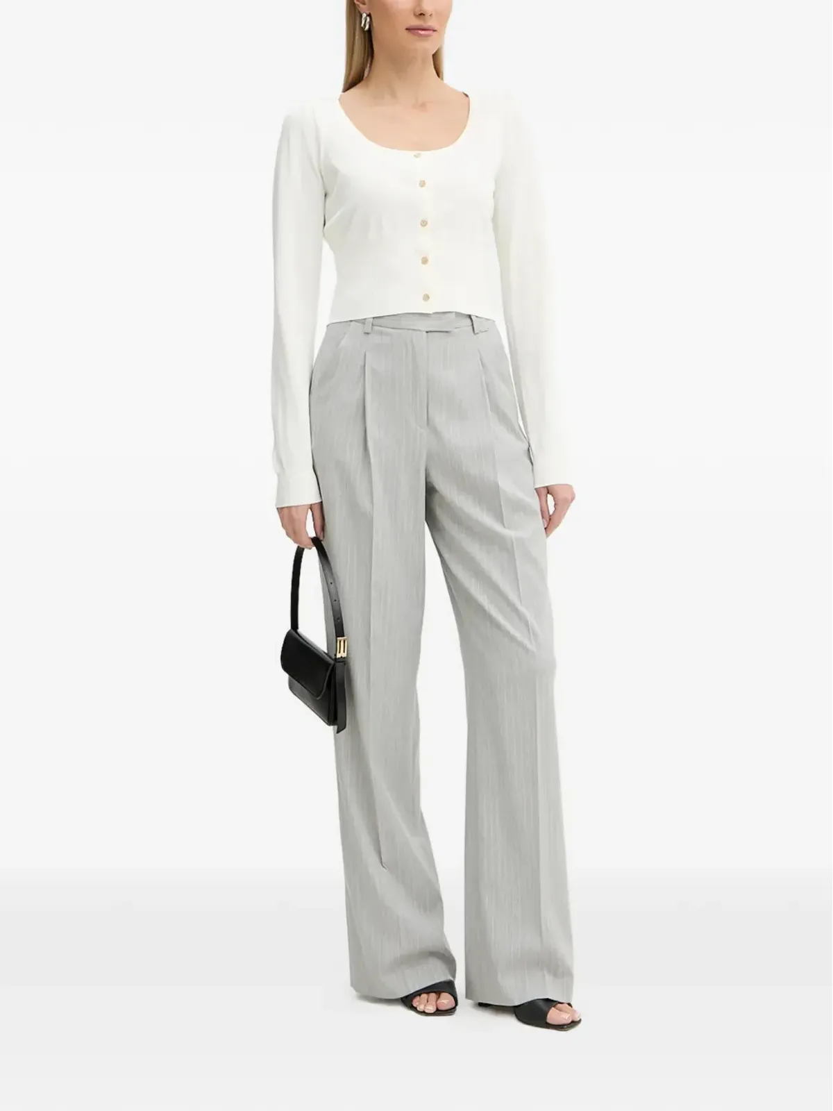 FRACOMINA scoop-neck cardigan - White - 画像2