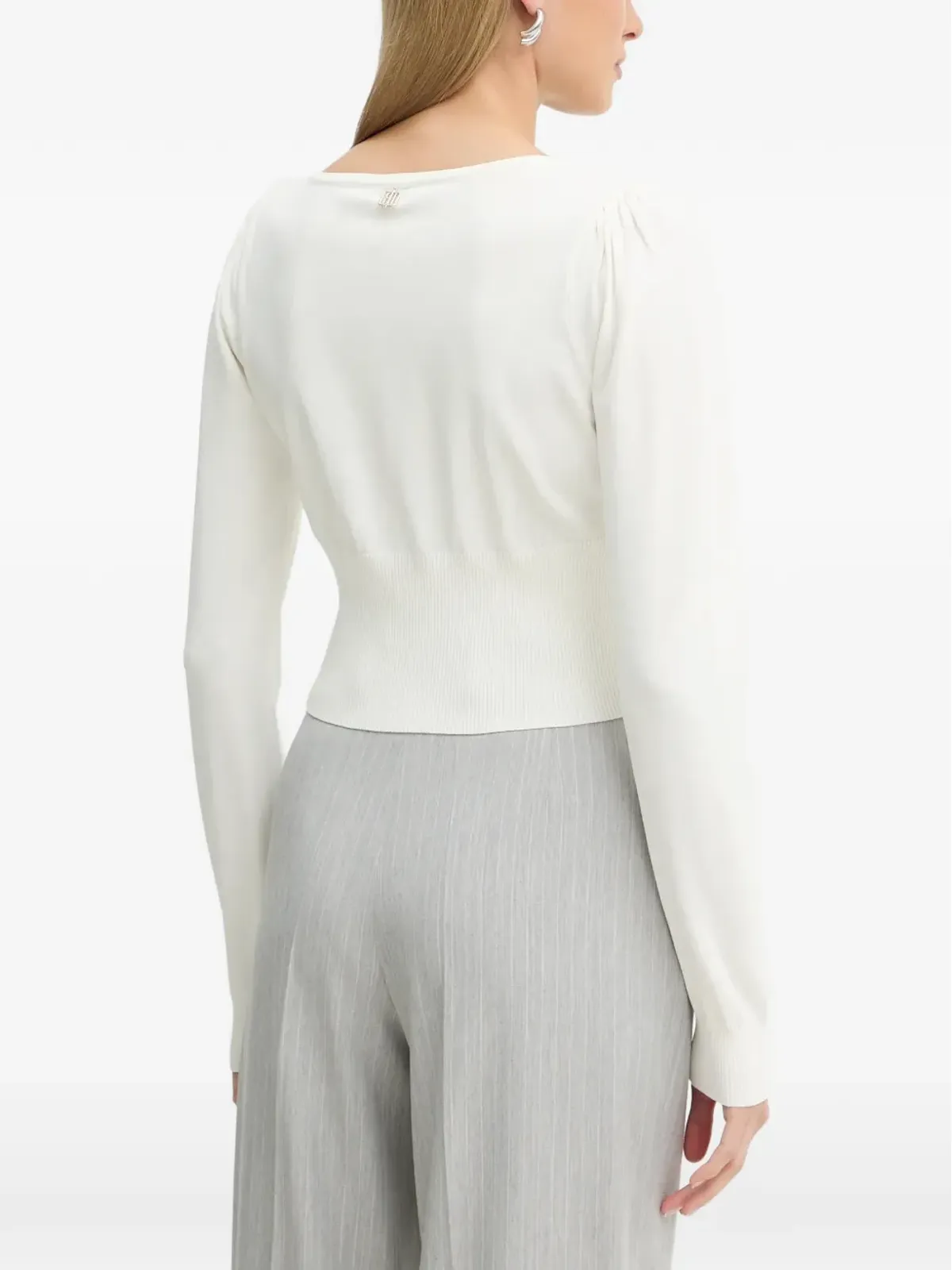 FRACOMINA scoop-neck cardigan - White - 画像3