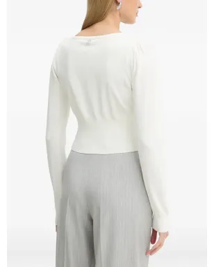 FRACOMINA scoop-neck cardigan - White - サムネイル3