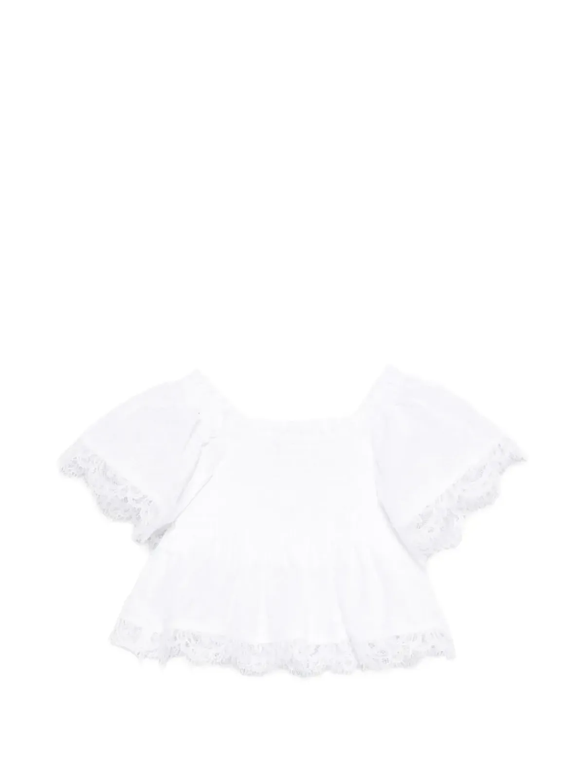 Ermanno Scervino Junior オースティン レースブラウス - 画像2