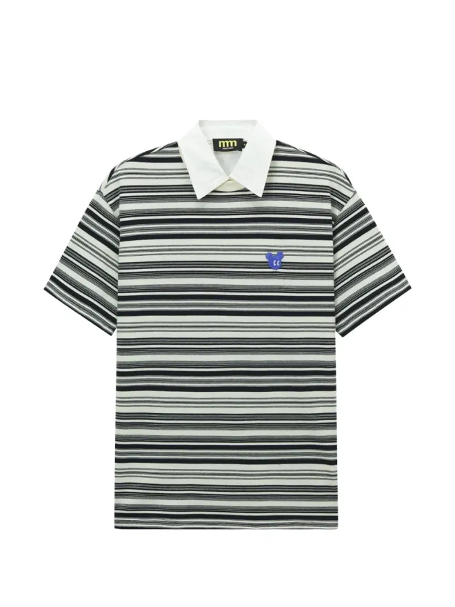 Mini Cream Mini Cream ストライプポロシャツの商品画像