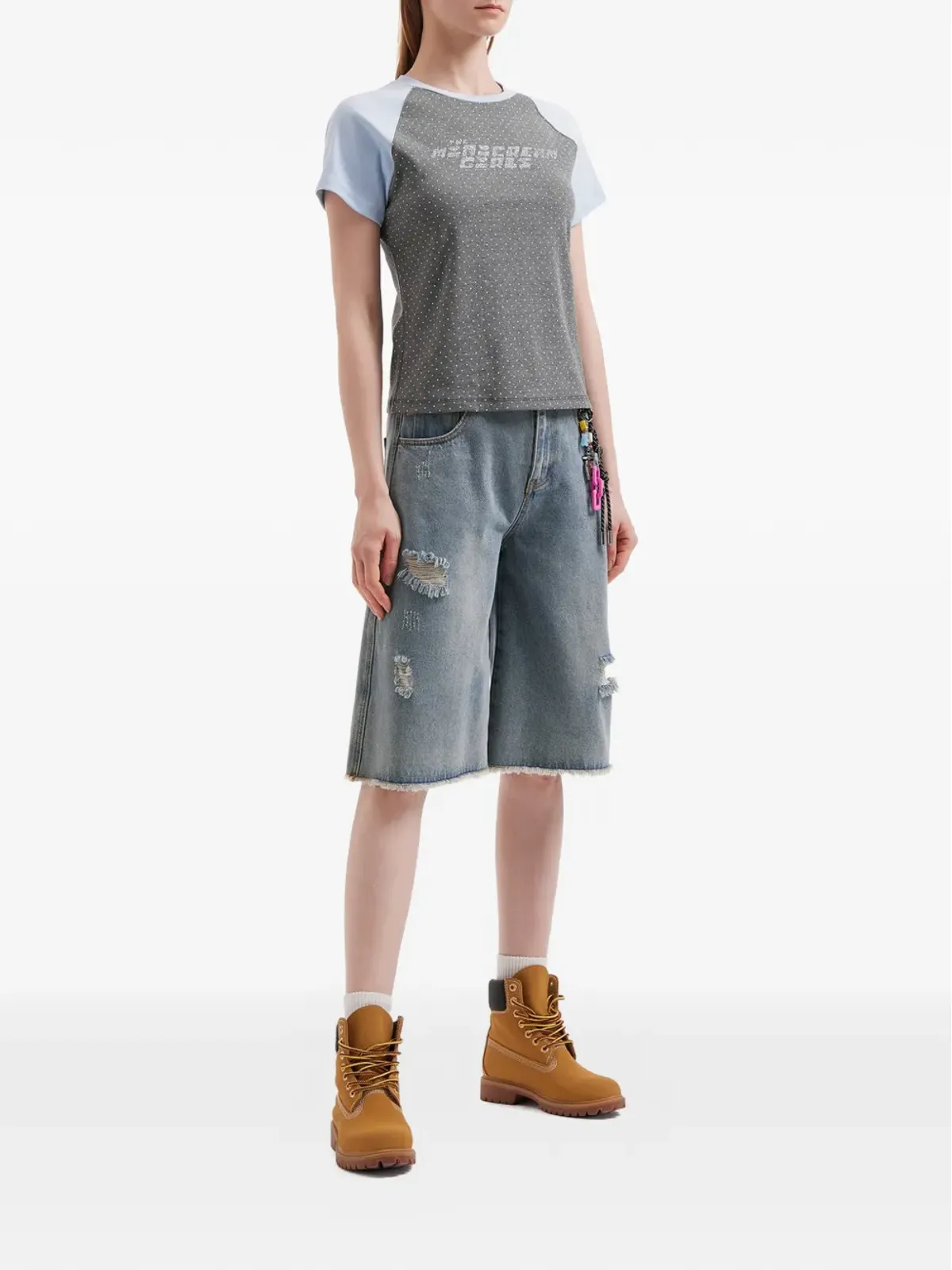 Mini Cream 水玉柄Tシャツ - 画像2