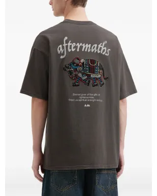 aftermaths エレファント刺繍入り Tシャツ - サムネイル4