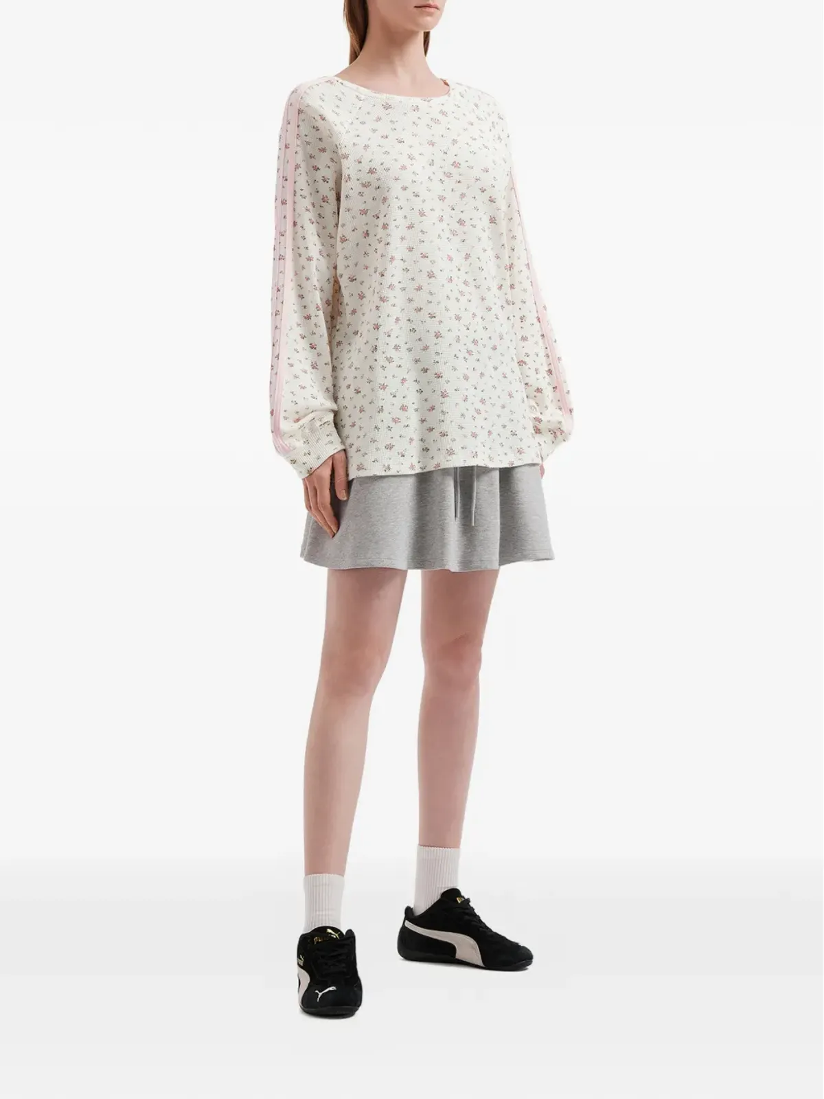 Mini Cream 花柄プリントTシャツ - 画像2
