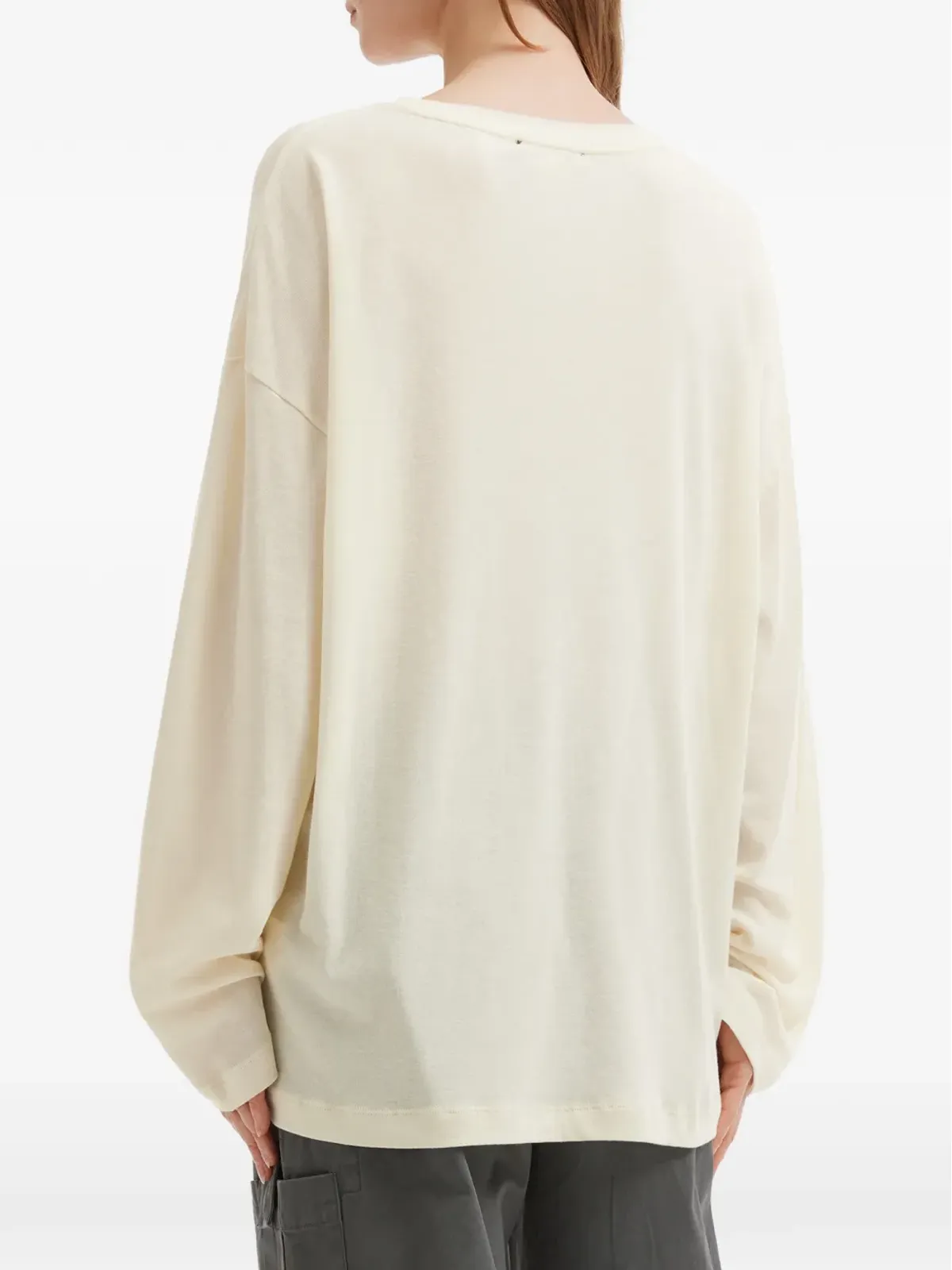 Mini Cream lettering-print T-shirt - Neutrals - 画像4