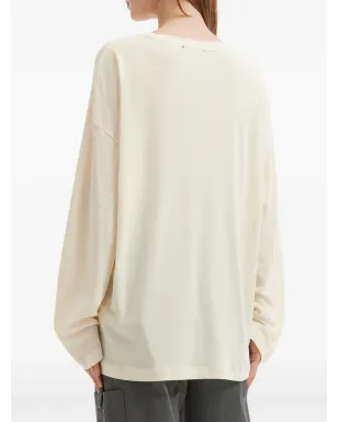 Mini Cream lettering-print T-shirt - Neutrals - サムネイル4