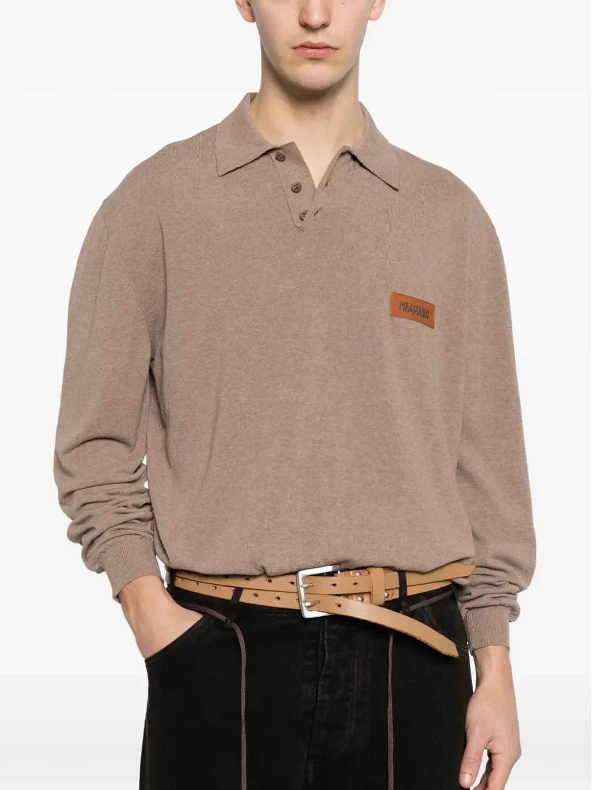 Magliano 長袖ロゴパッチポロシャツ - 画像5