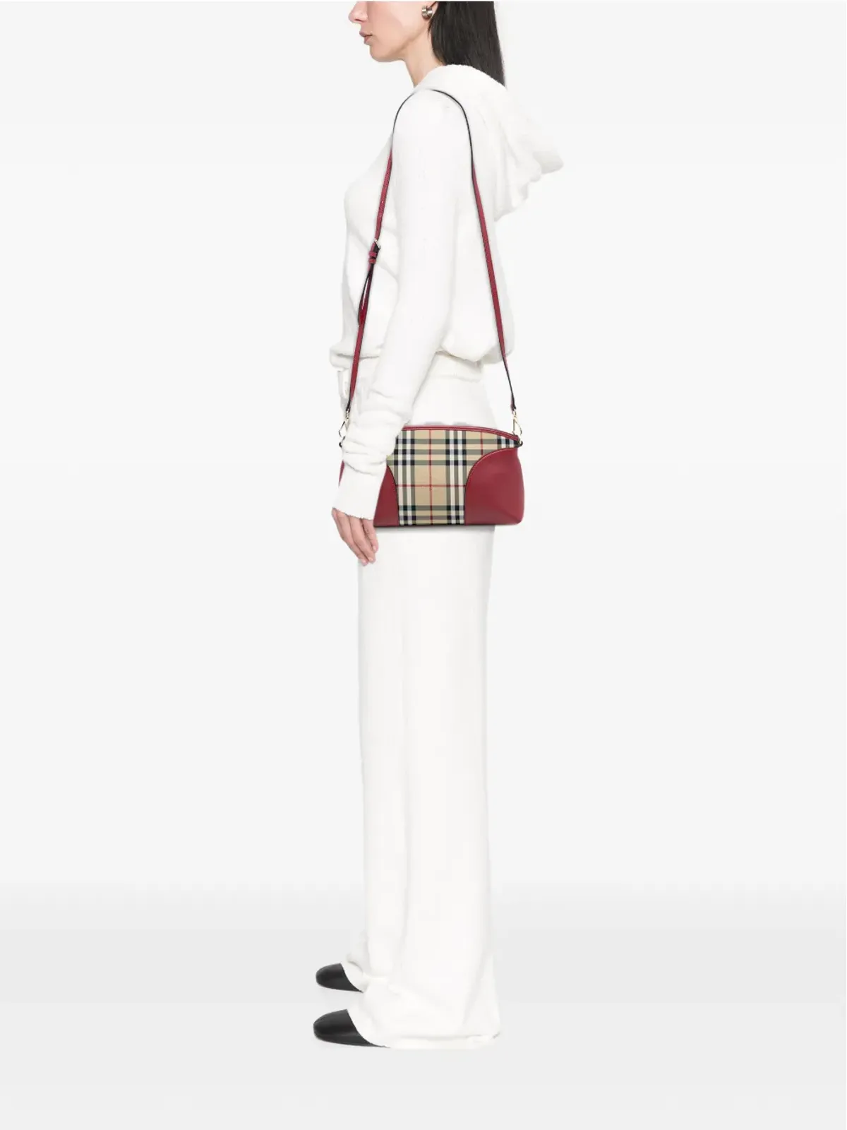 Burberry Pre-Owned ヘイマーケット チェック コーテッドキャンバス チーチェスター クロスボディバッグ - 画像2