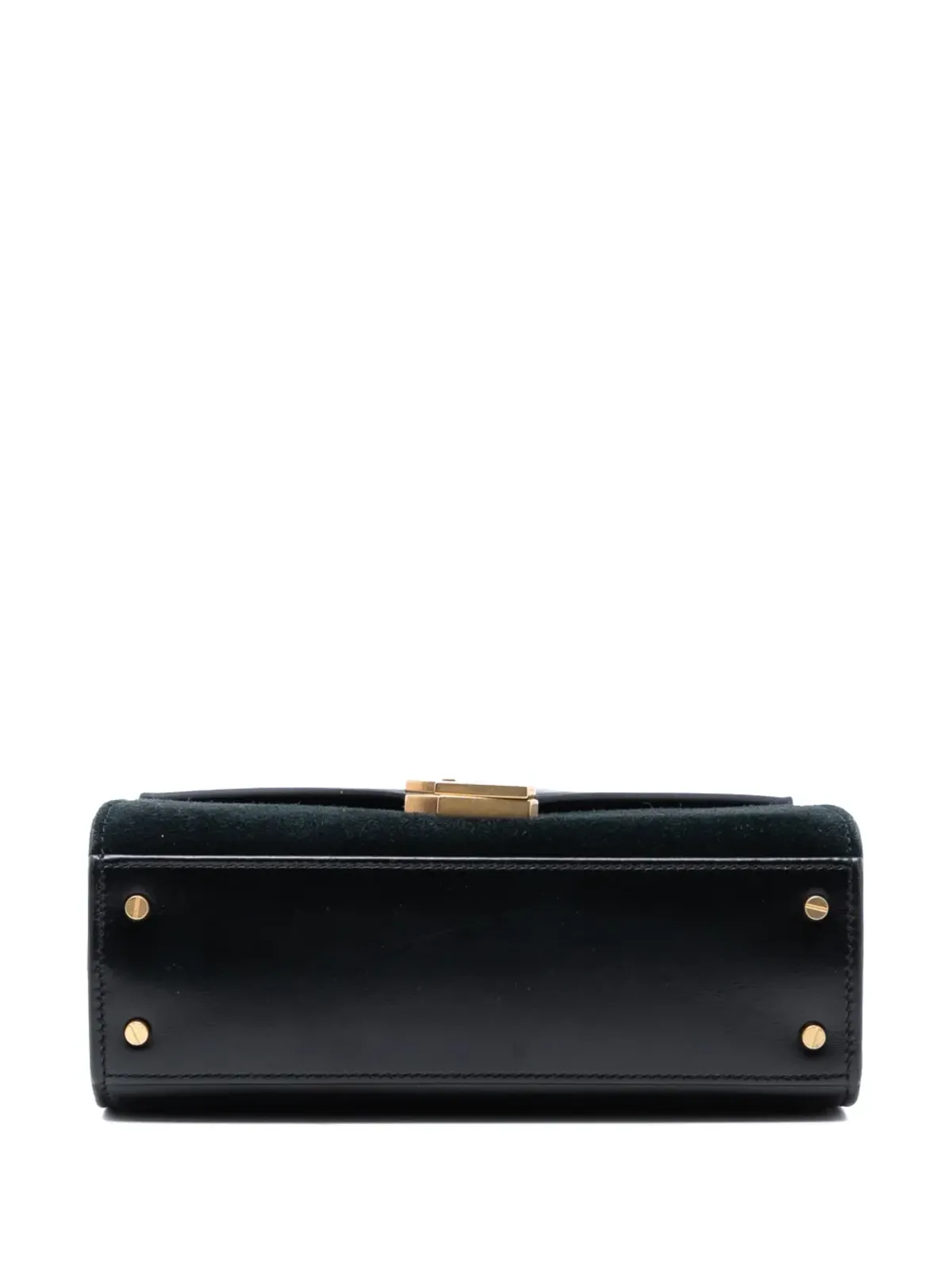 Saint Laurent Pre-Owned 2019年 ミニ スエード レオパードプリント モノグラム Cassandra トップハンドバッグ - ブラック - 画像4