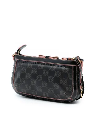 Loewe ビンテージ 2007 Anagram PVCコーティングキャンバス ショルダーバッグ - ブラック - サムネイル3
