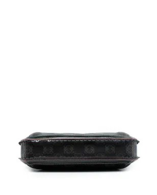 Loewe ビンテージ 2007 Anagram PVCコーティングキャンバス ショルダーバッグ - ブラック - サムネイル4
