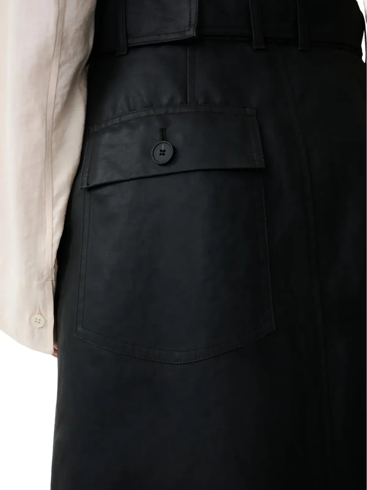 Studio Nicholson Grasse A-line midi skirt - Black - 画像5