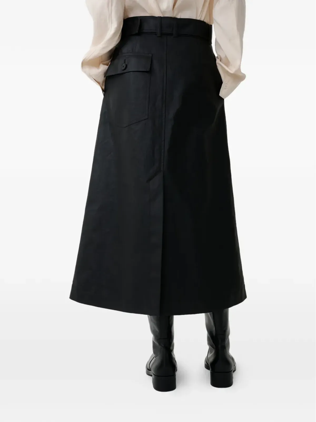 Studio Nicholson Grasse A-line midi skirt - Black - 画像4