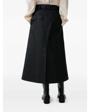 Studio Nicholson Grasse A-line midi skirt - Black - サムネイル4