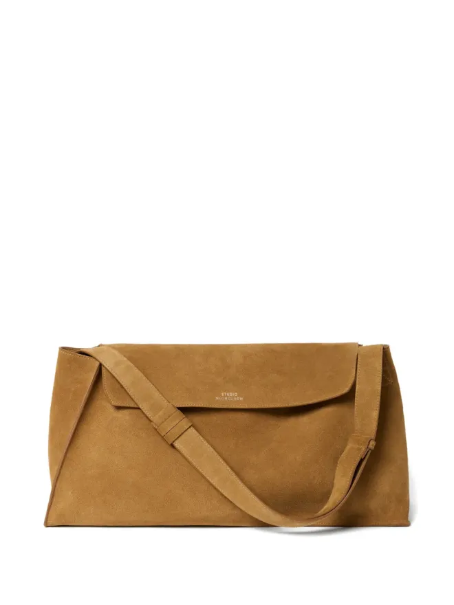 Studio Nicholson Studio Nicholson シビロ トラペゾイド マグネット式 スエード バッグ - ブラウンの商品画像