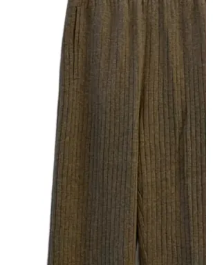 Loro Piana ベビーCoste リブ編みカシミアパンツ - サムネイル2