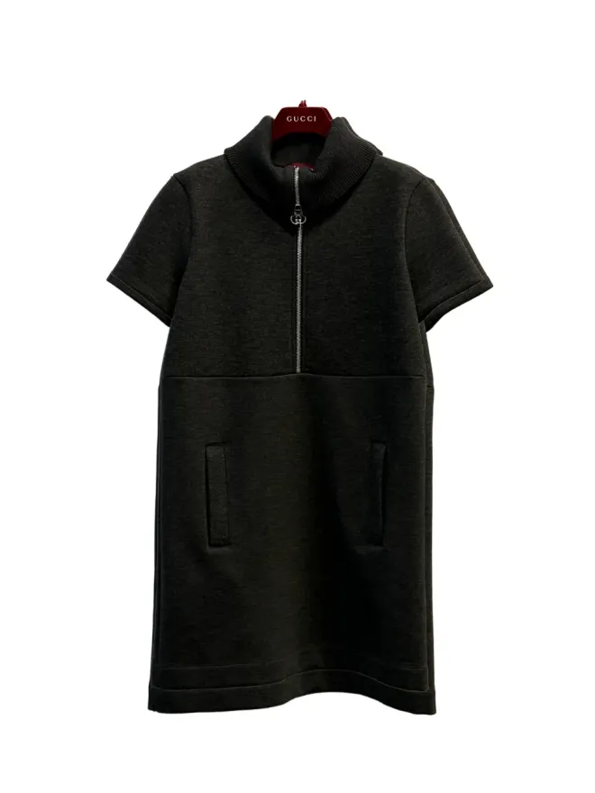 Gucci Gucci ジップアップ襟付きドレス ブラックの商品画像
