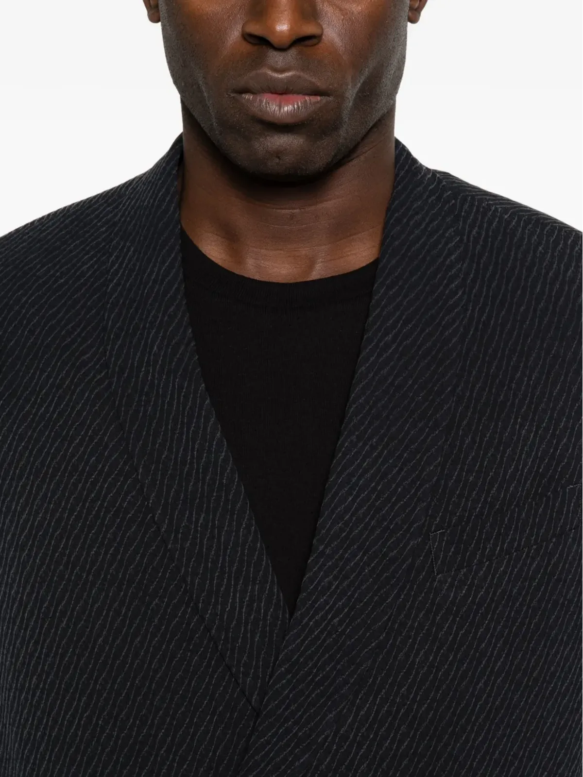 Giorgio Armani ピンストライプ・シングルボタン・ブレザー - 画像4
